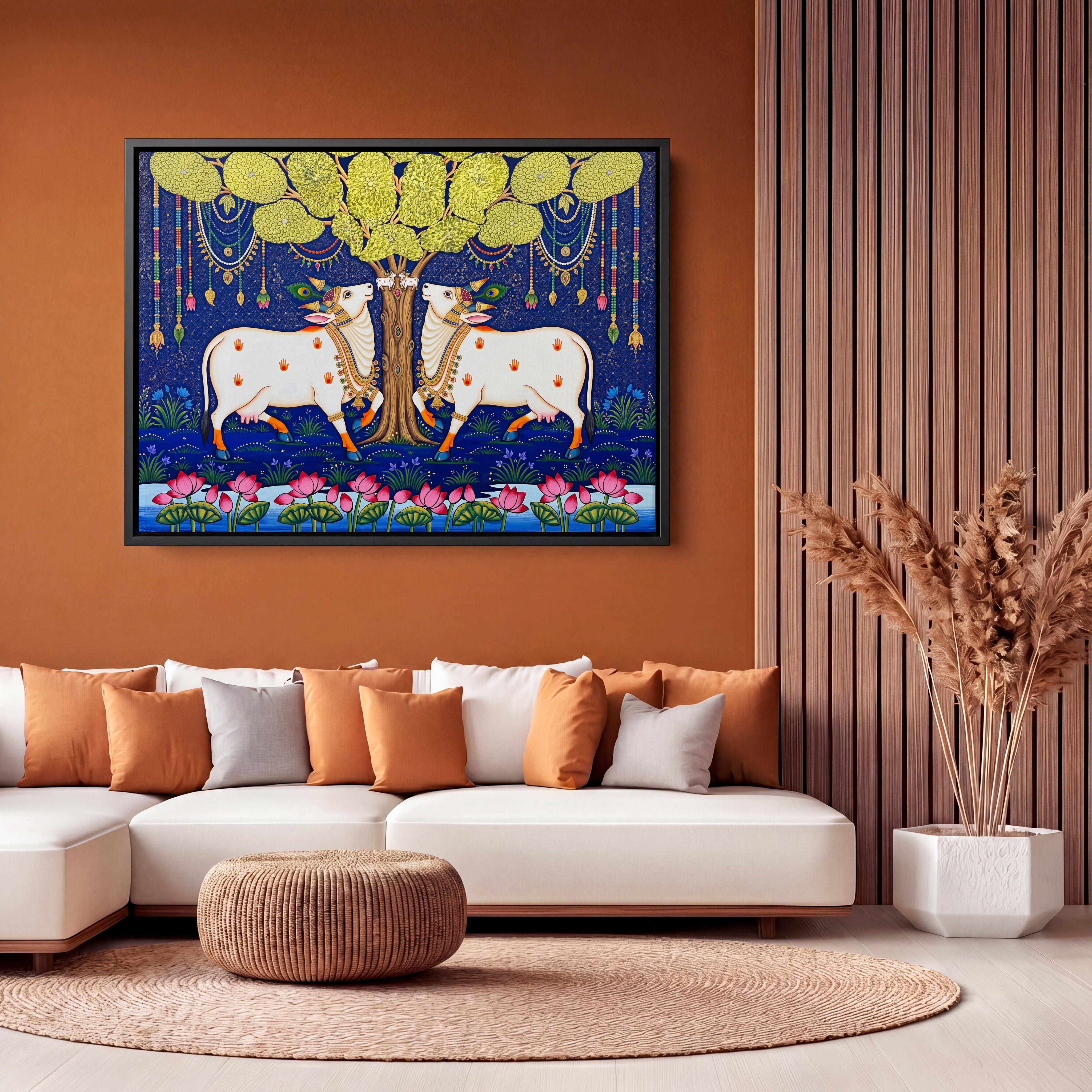 3:4 Vertical Sizes (Copy-paste ready) - Bring divine elegance into your home with our Royal Krishna Canvas Wall Art. Crafted