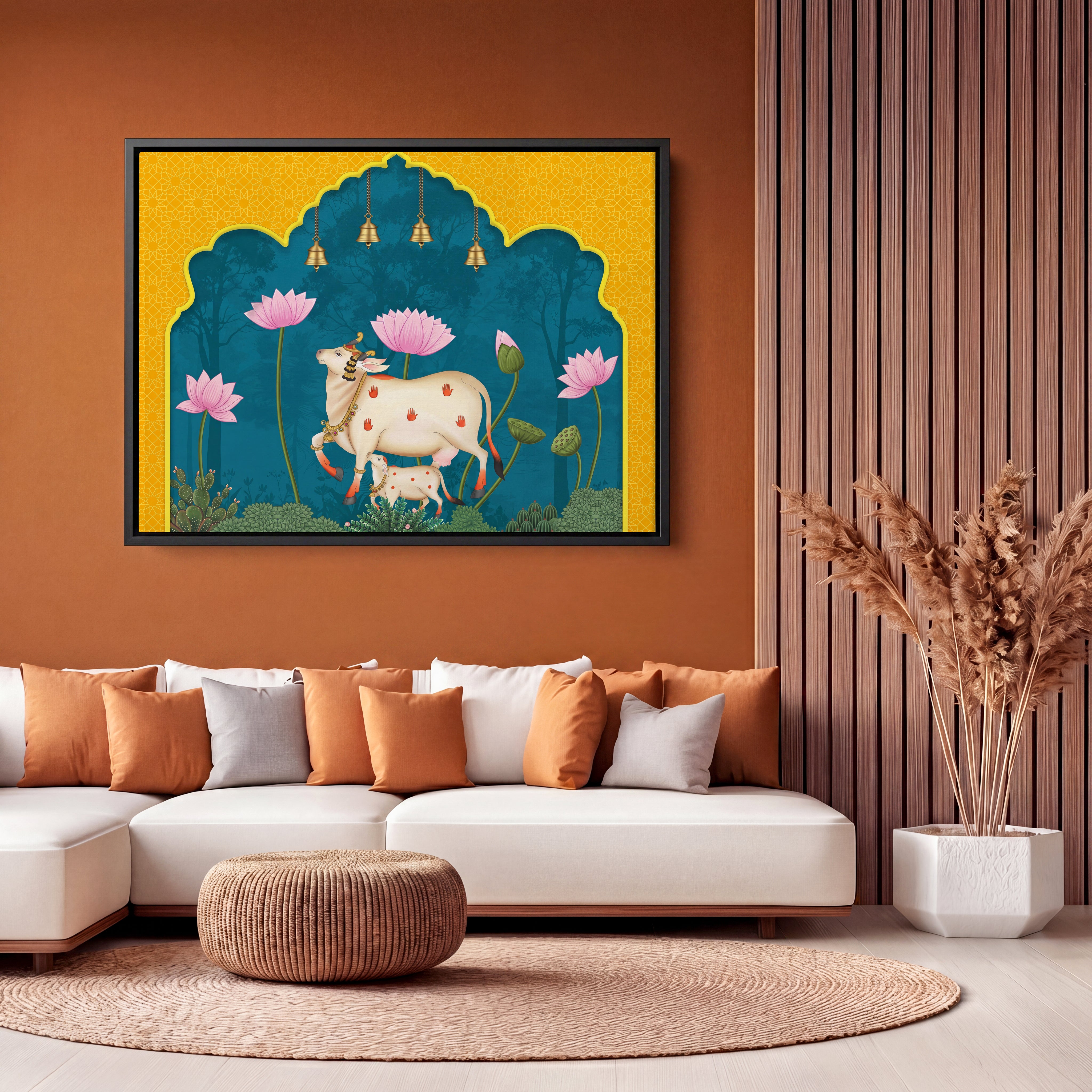 3:4 Vertical Sizes (Copy-paste ready) - Bring divine elegance into your home with our Royal Krishna Canvas Wall Art. Crafted